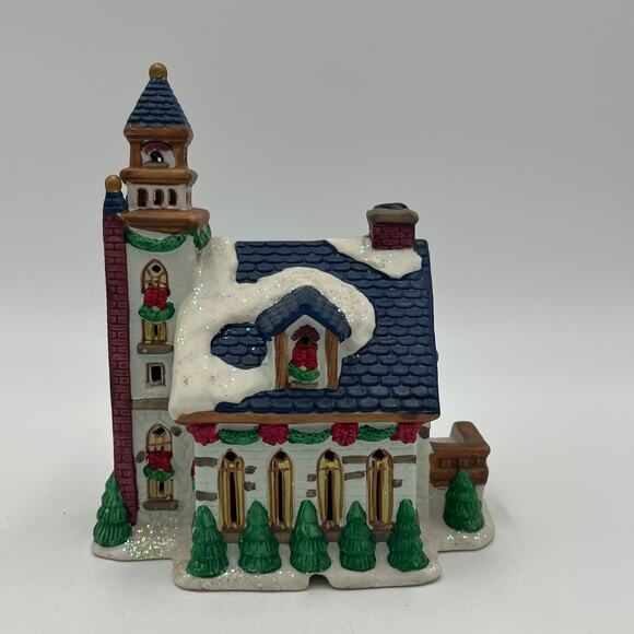 Vintage 1998 Trim a Home Porcelain Church Cathedral Hand Painted Collectibles - Picture 4 of 7